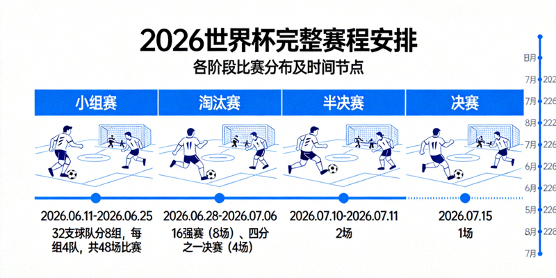 2026世界杯完整赛程安排时间表可视化图表各阶段比赛分布